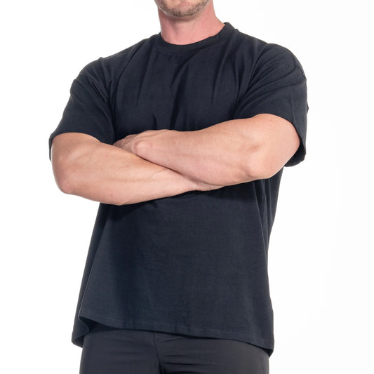 dles Oversize T-Shirt für Herren – aus dickem, weichem Stoff für stylische Gym- oder Streetwear-Looks