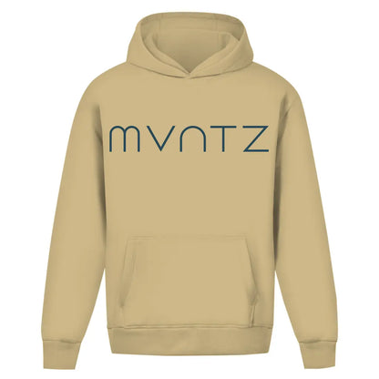 Wüstensandfarbener Hoodie – dicker, weicher Stoff, oversized Look mit großem MVNTZ Logo vorne