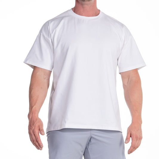 Weißes Oversize T-Shirt für Herren – lässiger Schnitt mit weichem, dickem Stoff für modernen Streetstyle

