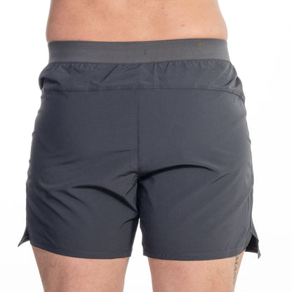 Rückseite der Shorts in Dunkelgrau – lässig, bequem und funktional für Sport und Alltag